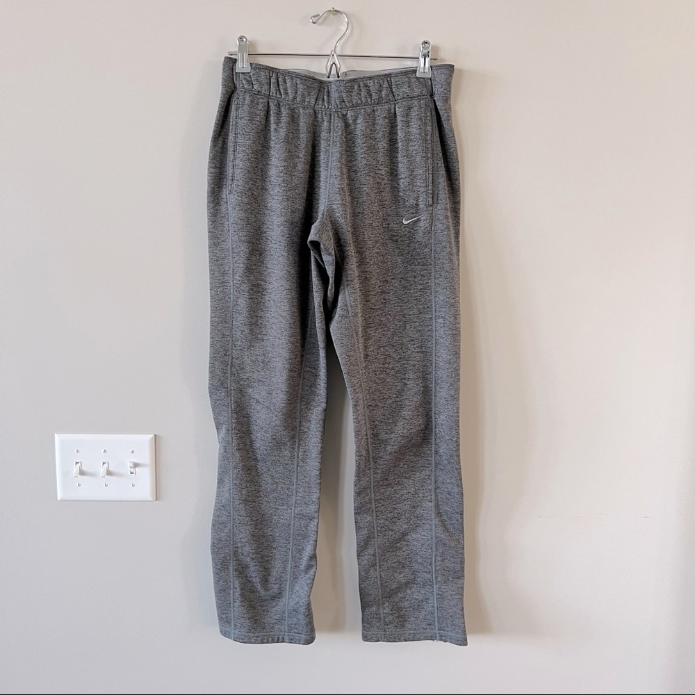 Nike Fleece Lined Lounge Pants with Elastic Waist - Gray